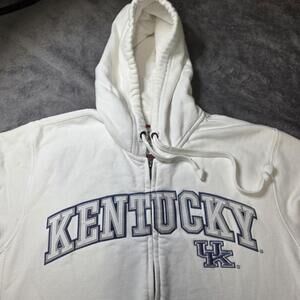 Vintage Kentucky Wildcats Hoodie Mens M White NCAA Basketball American Classic